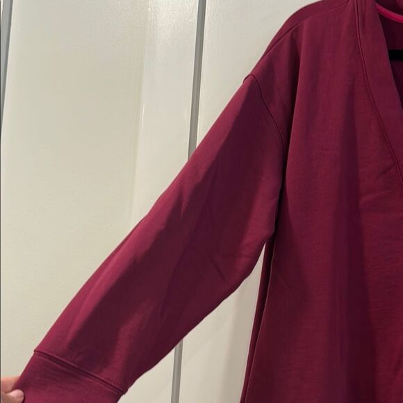 Terez Two-Tone Pink Sweatshirt Cardigan, Size Medium - Picture 3 of 9